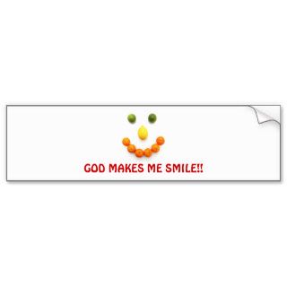 GOD MAKES ME SMILERELIGIOUS BUMPER STICKERS