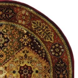 Handmade Persian Legend Multicolored/Rust New Zealand Wool Rug (7'6" x 9'6") Safavieh Round/Oval/Square