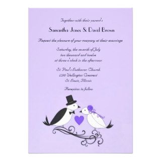 Cute Lovebirds Wedding Invitation