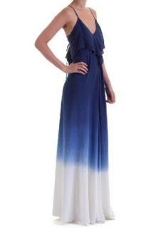 Dip Dyed Ombre Maxi Dress Navy Small at  Womens Clothing store