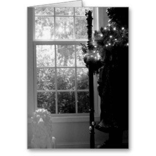 Black and white Christmas card