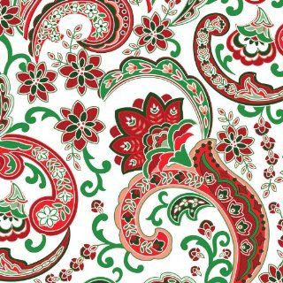 Jillson Roberts Recycled Christmas Gift Wrap, White Holly Paisley, 6 Count (XR581) : Gift Wrap Paper : Office Products
