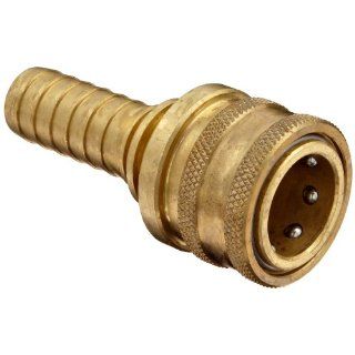 Dixon 6ES6 B Brass Quick Connect Hydraulic Fitting, Coupler, 3/4" Straight Coupling, 3/4" Hose ID Barbed: Industrial & Scientific