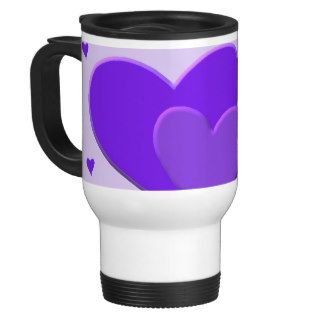 Purple Hearts Coffee Mugs
