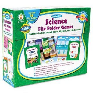 Carson Dellosa Publishing File Folder Game PUZZLE, GAME, SCIENCE, K 1 (Pack of3) : Colored File Folders : Office Products