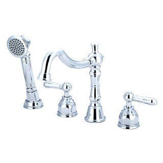 Pioneer 4AM611 Two Handle Roman Tub Set with Handheld, PVD Polished Chrome Finish   Single Handle Tub Only Faucets  