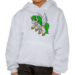 Island Uni flying over Mystery Island Hooded Sweatshirts