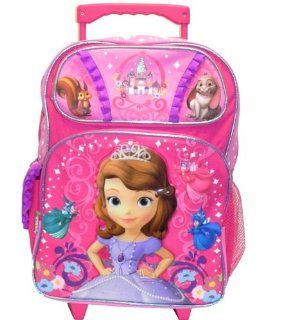 Sofia the First Toddler 12" Rolling Backpack   Pink: Toys & Games