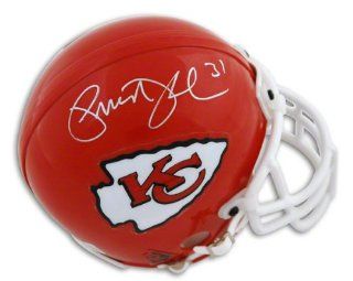 Priest Holmes Autographed Kansas City Chiefs Mini Helmet: Sports Collectibles