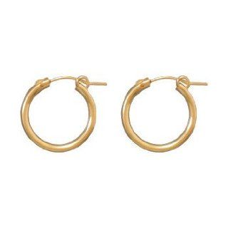 2mm x 19mm Hoops Small Hoop Earrings 12K Yellow Gold Filled Click Close   Made in the USA: Jewelry