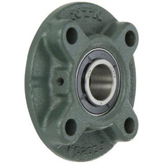NTN UKFC205D1 Light Duty Piloted Flange Bearing, 4 Bolts, Adapter Mounted, Regreasable, Contact and Flinger Seals, Cast Iron, 20mm Bore, 3 35/64" Bolt Hole Spacing Width, 4 17/32" Height: Flange Block Bearings: Industrial & Scientific