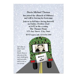 Military Going Away Party Personalized Invite