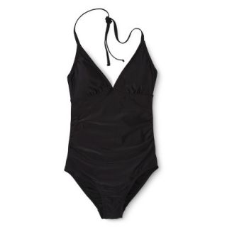 Womens Halter 1 Piece Swimsuit  Black S