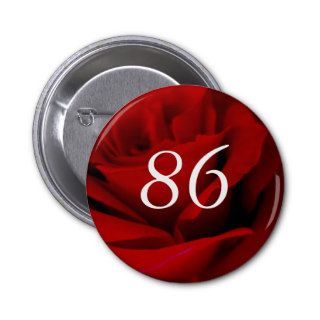 86th Birthday Pinback Buttons