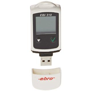 Ebro EBI 310 Polycarbonate High Precision USB Data Logger with Automatic PDF Generation,  30 to +75 Degrees C Range, 0.1 Degrees C Resolution: Science Lab Equipment: Industrial & Scientific