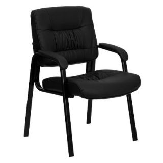 Armchair: Belnick Leather Side Chair   Black