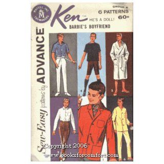 Ken Barbie's Boyfriend Group E, Advance 2899: Advance Pattern Co Inc: Books