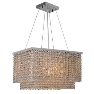 Worldwide Lighting Prism Collection 9 Light Chrome Chandelier W83752C20