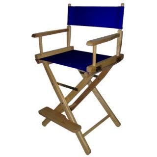 Directors Chair: Navy Blue Cntr Height Directors Chair Natural