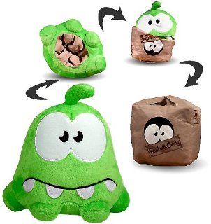 Sad Om Nom to Box: ~5" Cut The Rope Convertible Plush: Toys & Games