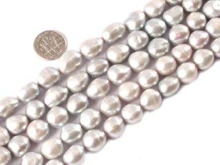 11 12mm Freeform Cream White Natural Freshwater Pearl Beads Strand 15 Inch Jewelry Making Beads