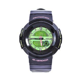 Casio Men's AW582SC 1 G Shock Black Resin Green Ana Digi Dial Watch: Casio: Watches