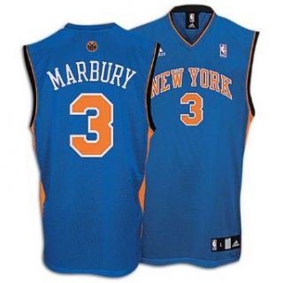 Stephon Marbury Knicks Blue NBA Replica Jersey ( sz. 7, Blue : Marbury, Stephon : Knicks ) : Sports Fan Jerseys : Clothing