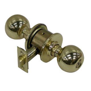 Schlage A40S ORB 605 Series A Grade 2 Cylindrical Lock, Privacy Function, Keyless, Orbit Design, Bright Brass Finish: Industrial Hardware: Industrial & Scientific