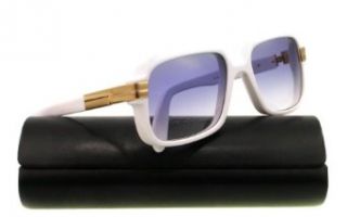 Cazal Legends 607/3 180 White/Gold Sunglasses 56MM at  Womens Clothing store
