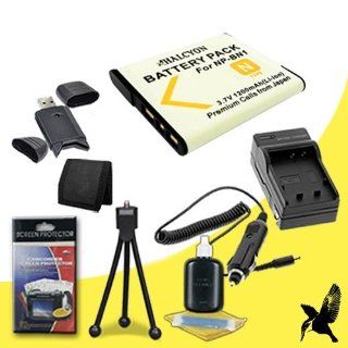 Halcyon 1200 mAH Lithium Ion Replacement BN1 Battery and Charger Kit + Memory Card Wallet + SDHC Card USB Reader + Deluxe Starter Kit for Sony Cyber shot DSC W570 Digital Camera and Sony NP BN1 : Digital Slr Camera Bundles : Camera & Photo