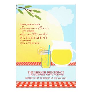 Sunny Summer Picnic Party Invitations