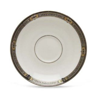 Lenox Vintage Jewel Platinum Banded Bone China Saucer: Kitchen & Dining