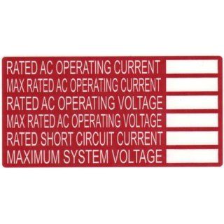 HellermannTyton 596 00240 Solar Label, DC Backup System Printable Solar Label, 4.0" X 2.0", Vinyl, Red (Pack of 50): Electrical Tape: Industrial & Scientific