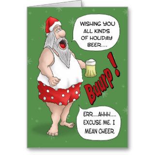 Funny Christmas Cards: Santa Relaxed