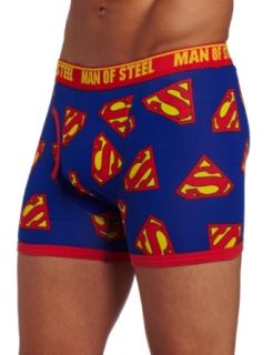 Briefly Stated Men's Superman Boxer Brief, Blue, X Large: Clothing