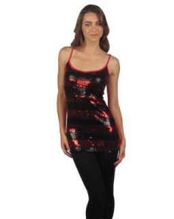 599fashion Women's Spaghetti Strap Sequin Tunic Top at  Womens Clothing store: Tank Top And Cami Shirts