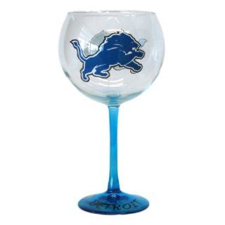 NFL Detroit Lions Hand Crafted Balloon Wine Glass, 20 Ounce: Sports & Outdoors