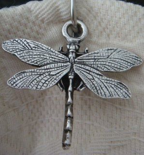 12 Dragonfly Shower Hook Add on   Antique Silver Electroplate Finish   ** Free roller bead chrome Shower Curtain Hooks with Purchase  Shower Curtain Decorative Hooks  