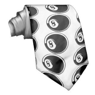 8 Ball Eight Ball Pool Billiards Neckwear