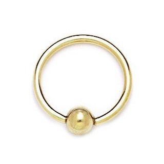 14k Yellow Gold 14 Gauge Circular Body Piercing Jewelry Bead Ring   Measures 17x17mm   Size 17: Body Piercing Rings Department Target Audience Keywords: Jewelry
