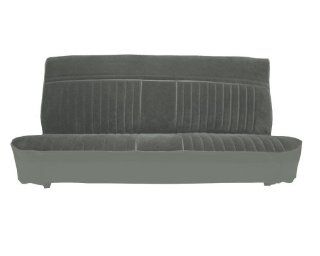 Acme U1003 G628HR Front Medium Gray Vinyl Bench Seat Upholstery with Charcoal Regal Velour Pleated Inserts Automotive