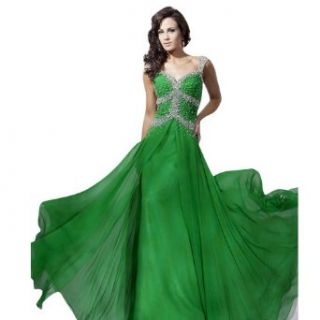 DAPENE Women's Cap Sleeve Beads Sequin Backless Floor length Prom Gown Bright Green at  Womens Clothing store