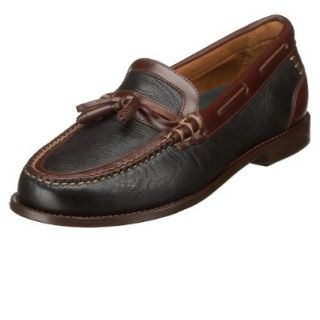 H.S. Trask Men's Elkhorn Loafer, Black/Chocolate, 11.5 M: Shoes