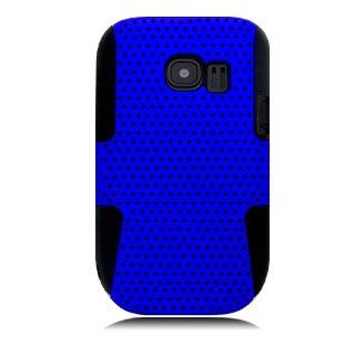 Aimo Wireless HWM636PCPA002 Hybrid Armor Cheeze Case for Huawei Pinnacle 2 M636   Retail Packaging   Black/Blue: Cell Phones & Accessories