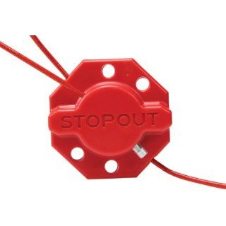 Accuform Signs KDD637 Polycarbonate STOPOUT Twist 'n Lock Cable and Cinch Lockout Hasp with 6' Red Plastic Coated Steel Cable, 1 1/2" Diameter x 3" Width Halves, Red: Lockout Tagout Locks And Tags: Industrial & Scientific