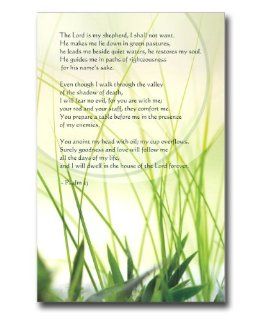 Psalm 23 Poster Print. A Psalm of David. Christian Bible Verse, "The Lord is my Shepherd, I Shall Not Want" 23rd Psalm English Standard Version. 11" x 17" : Everything Else