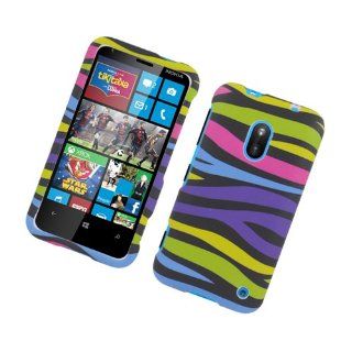 Rainbow Zebra Hard Cover Case for Nokia Lumia 620: Cell Phones & Accessories