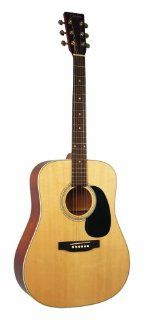 Johnson JG 645 NA 645 Player Series Acoustic Guitar: Musical Instruments