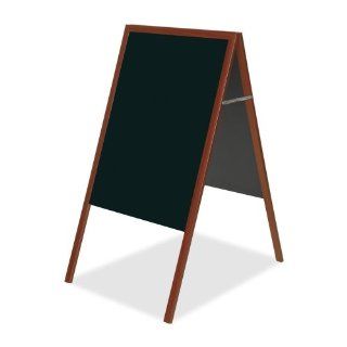 Bi silque Black Wet Erase Display Boards Wet Erase Sign Board, Reversible, 24"x47", BLK/Cherry : Electric Erasers : Office Products