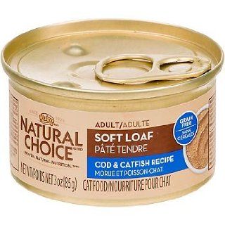 Nutro Natural Choice Soft Loaf Cod & Catfish Recipe Canned Adult Cat Food, Case of 24 